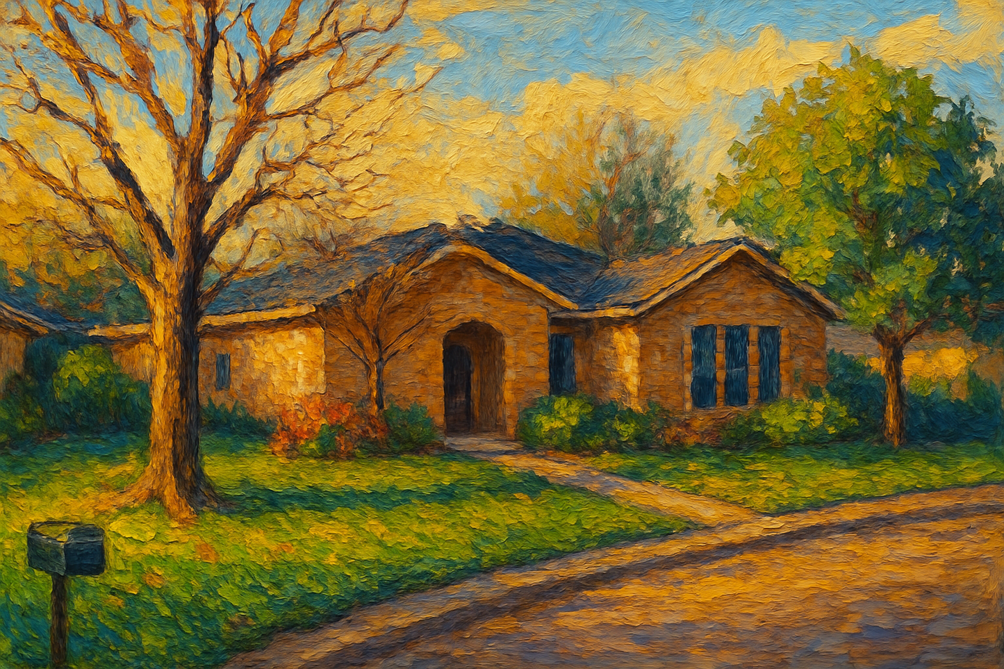 Oil painting of 4412 Rosewood Dr, Brownwood, TX 76801