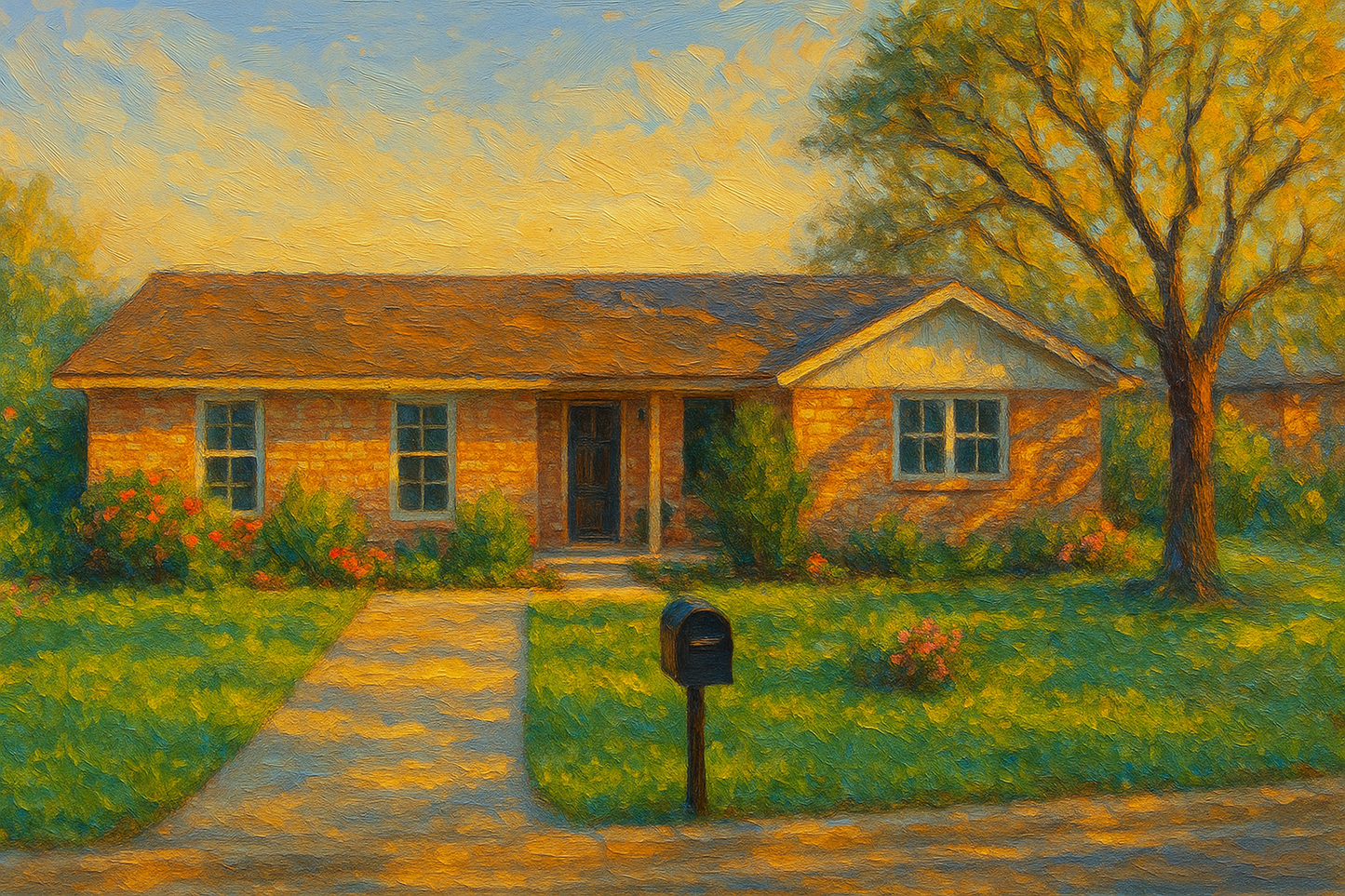 Oil painting of 4414 Delwood Dr, Brownwood, TX 76801