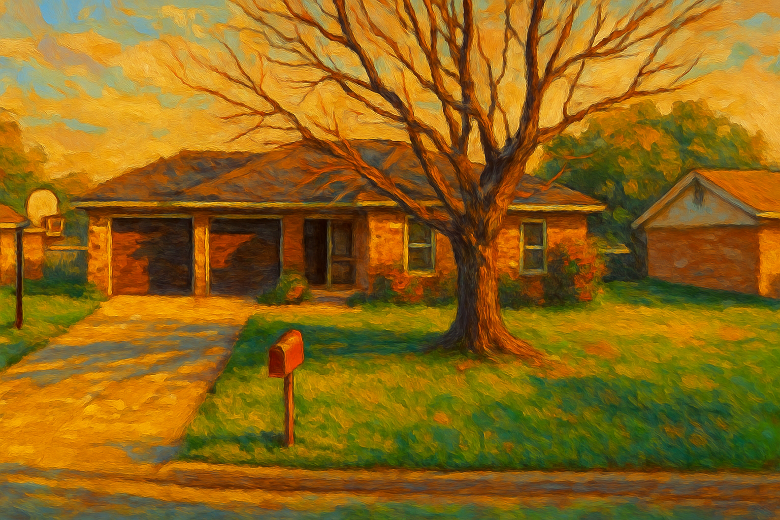 Oil painting of 4416 Delwood Dr, Brownwood, TX 76801