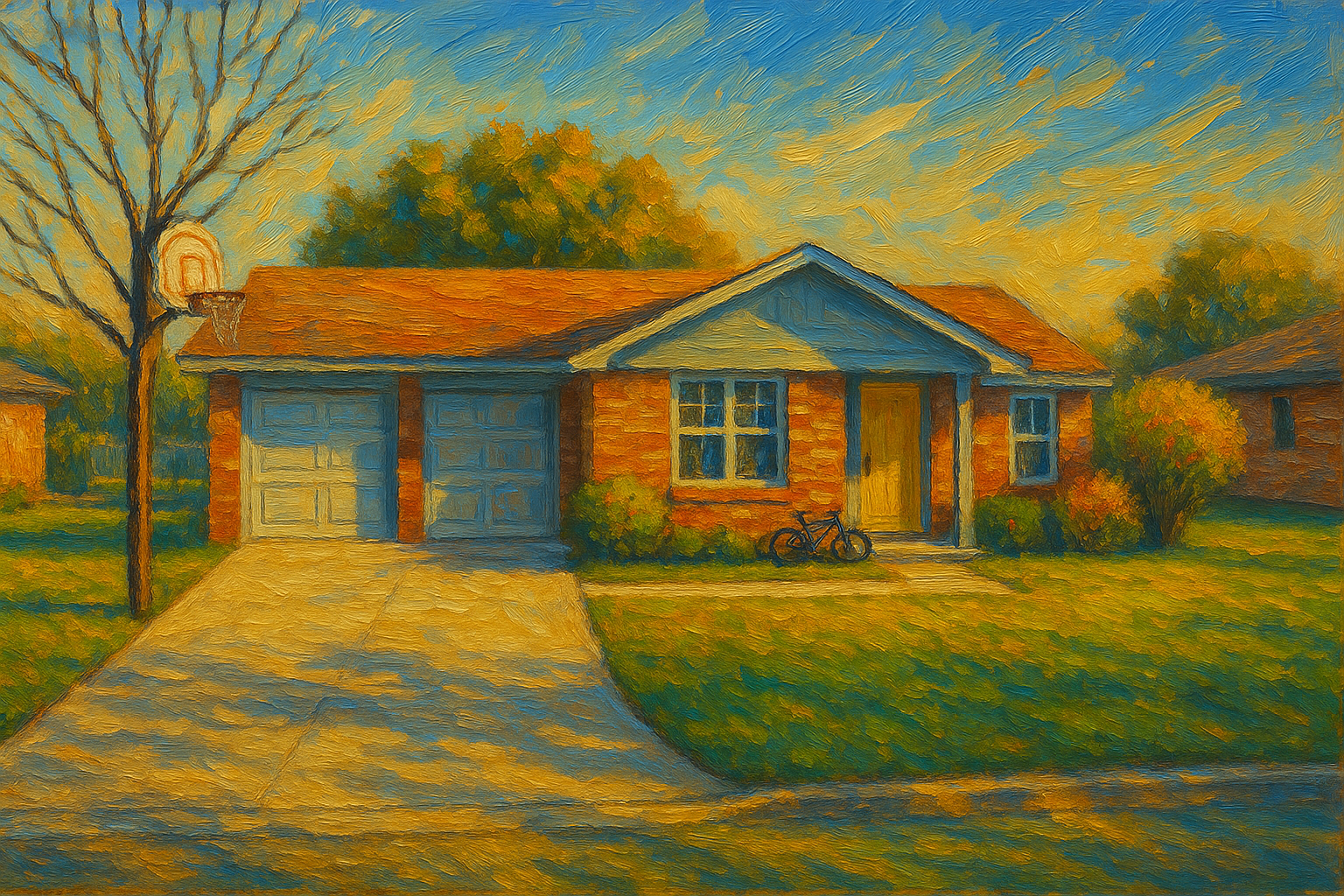 Oil painting of 4418 Delwood Dr, Brownwood, TX 76801
