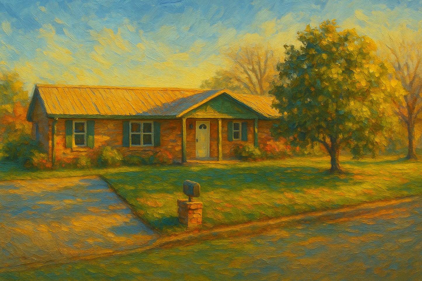 Oil painting of 4502 Delwood Dr, Brownwood, TX 76801