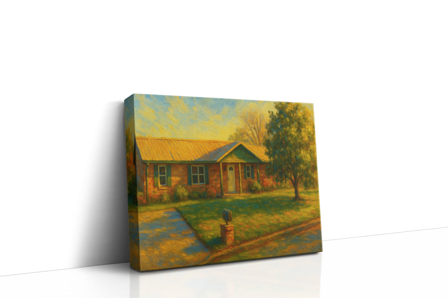 Mockup of 4502 Delwood Dr, Brownwood, TX 76801 oil painting on canvas