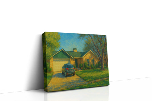 Mockup of 4504 4th St, Brownwood, TX 76801 oil painting on canvas