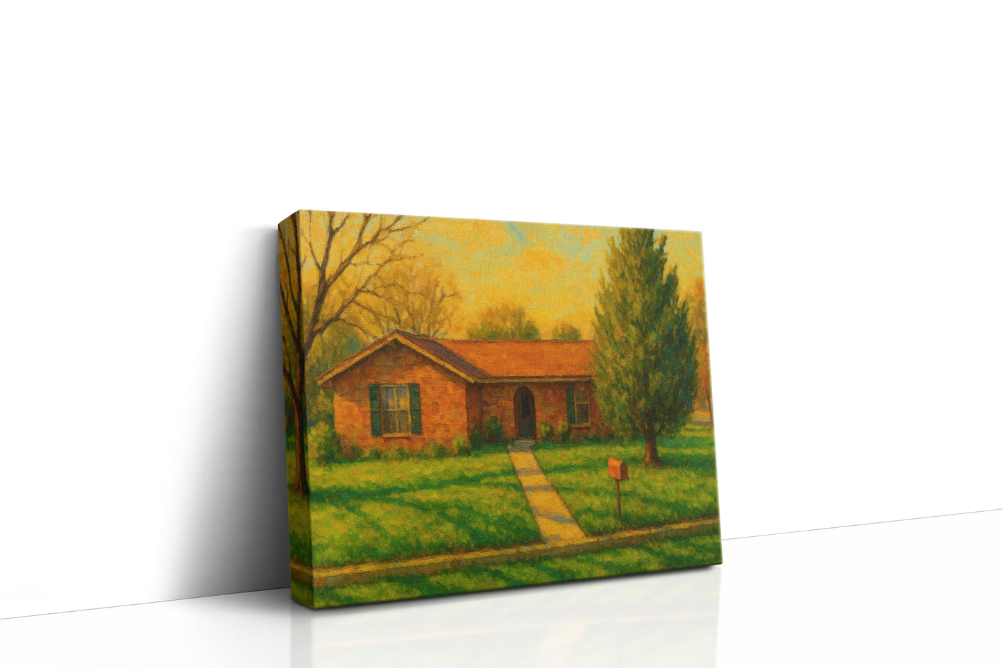 Mockup of 4504 Delwood Dr, Brownwood, TX 76801 oil painting on canvas