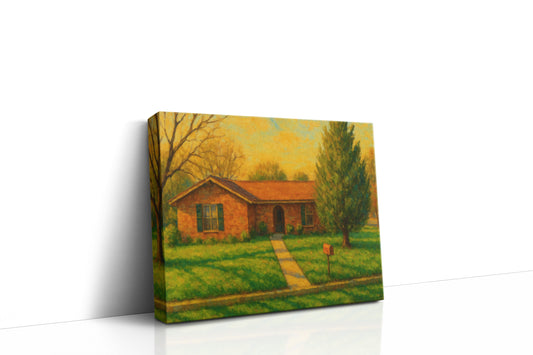 Mockup of 4504 Delwood Dr, Brownwood, TX 76801 oil painting on canvas