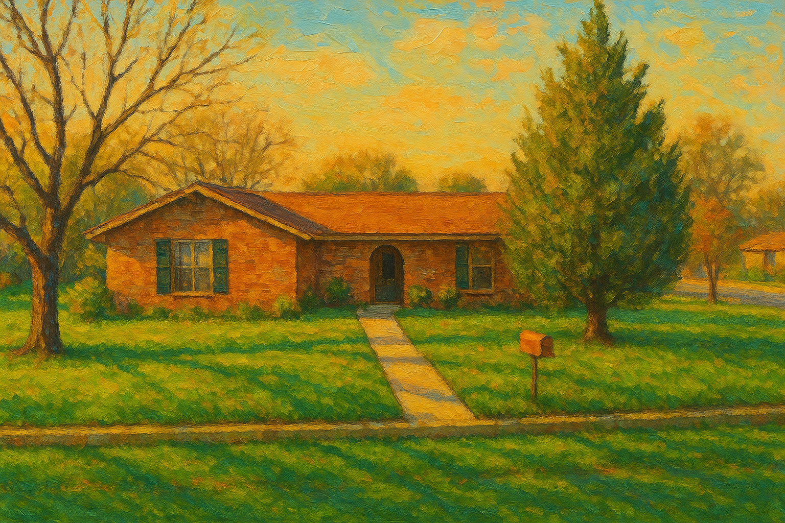 Oil painting of 4504 Delwood Dr, Brownwood, TX 76801