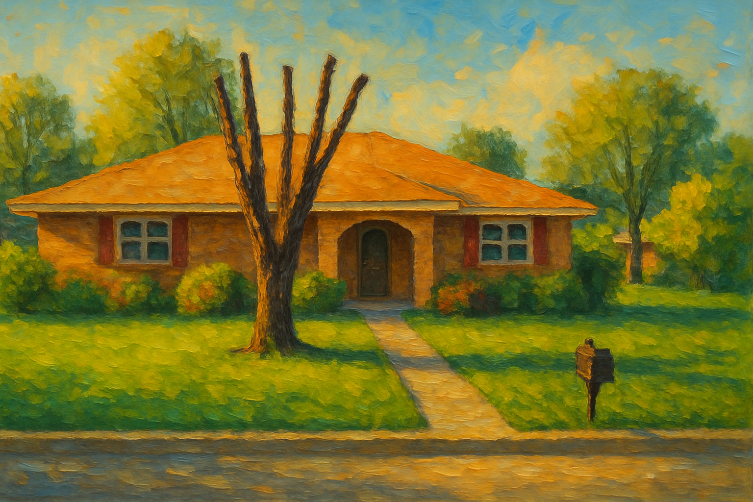 Oil painting of 4506 Delwood Dr, Brownwood, TX 76801