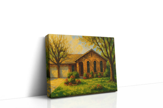 Mockup of 4508 Delwood Dr, Brownwood, TX 76801 oil painting on canvas
