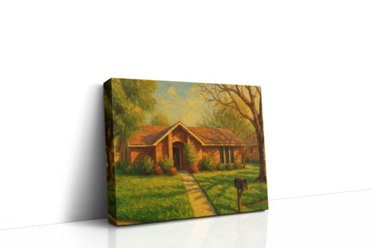 Mockup of 4600 9th St, Brownwood, TX 76801 oil painting on canvas