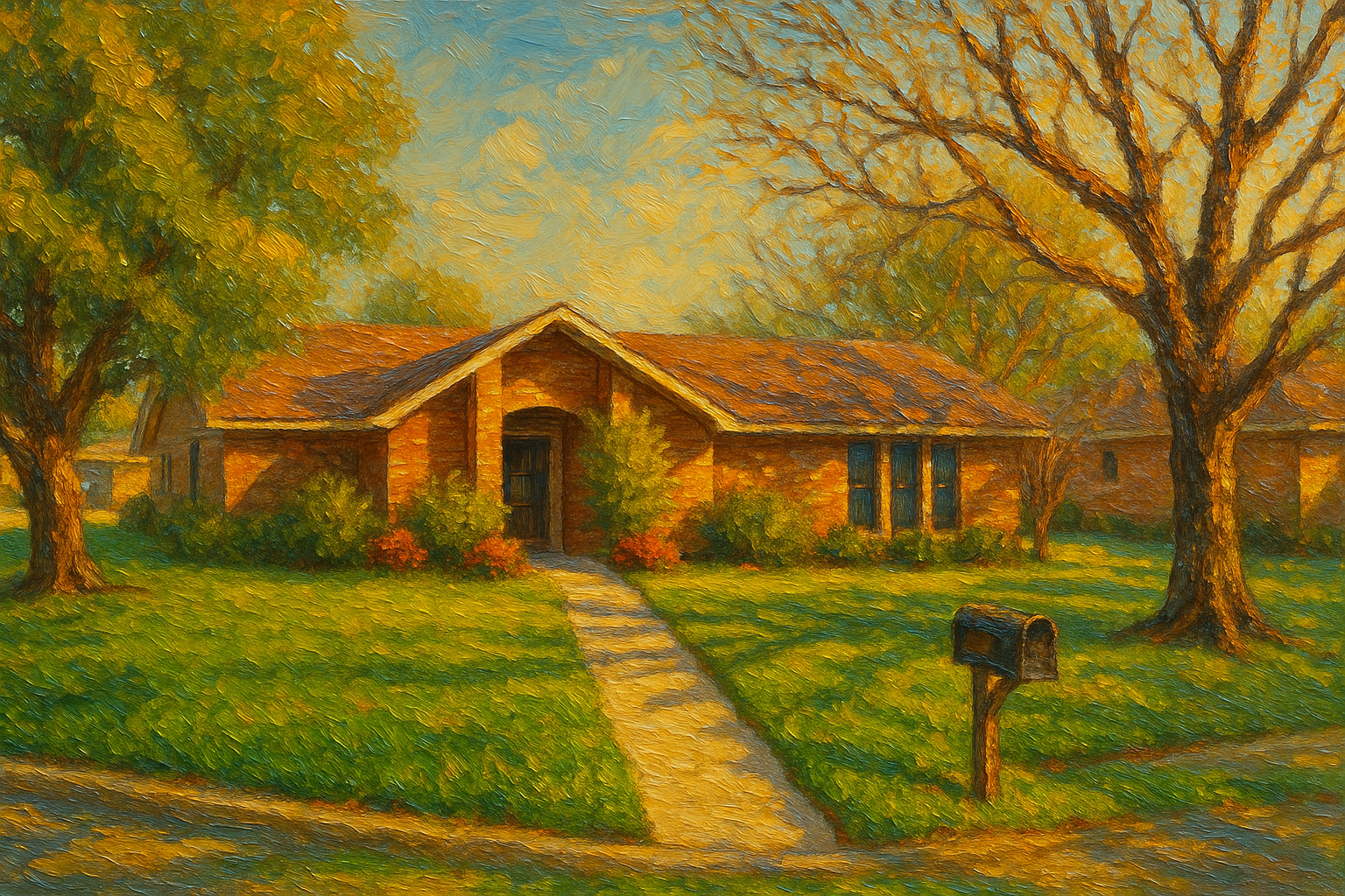 Oil painting of 4600 9th St, Brownwood, TX 76801