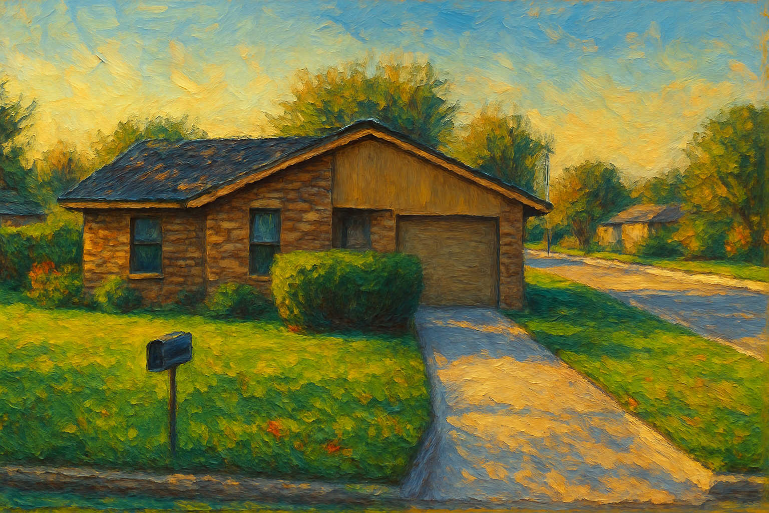 Oil painting of 4601 Delwood Dr, Brownwood, TX 76801