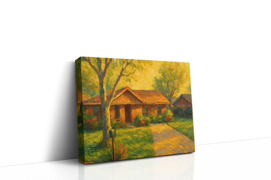 Mockup of 4602 9th St, Brownwood, TX 76801 oil painting on canvas