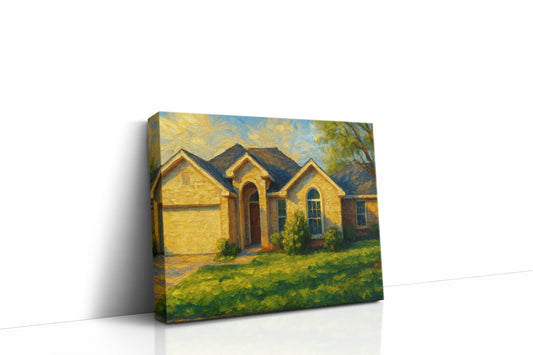 Mockup of 4602 Kay Dr, Brownwood, TX 76801 oil painting on canvas