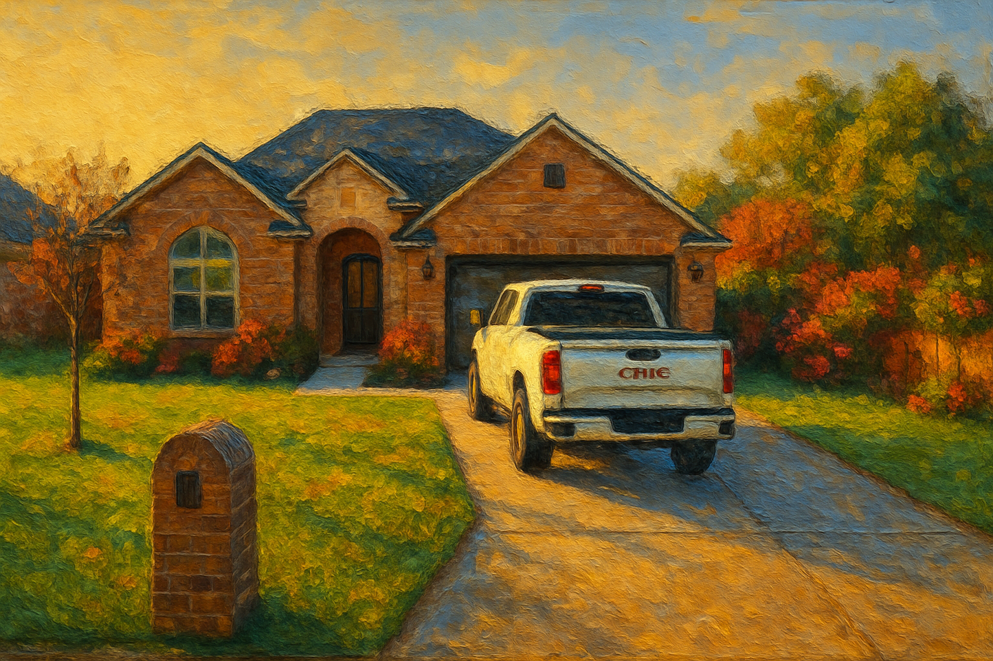 Oil painting of 4603 4th St, Brownwood, TX 76801