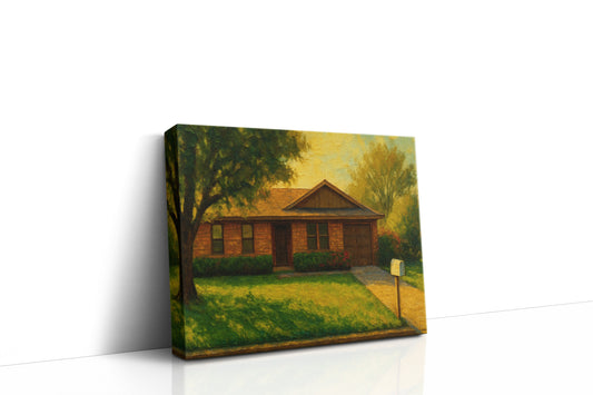 Mockup of 4603 9th St, Brownwood, TX 76801 oil painting on canvas