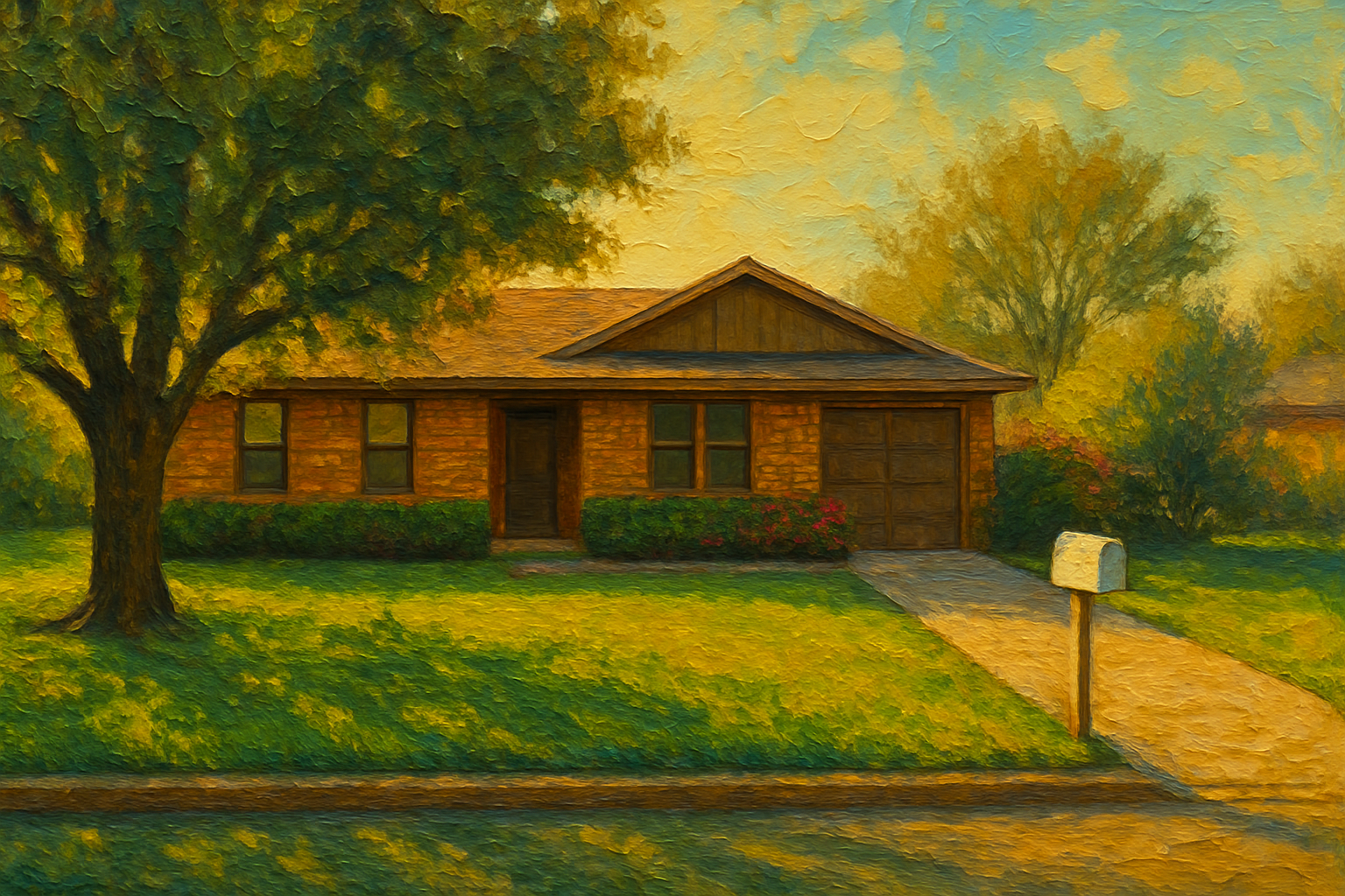 Oil painting of 4603 9th St, Brownwood, TX 76801