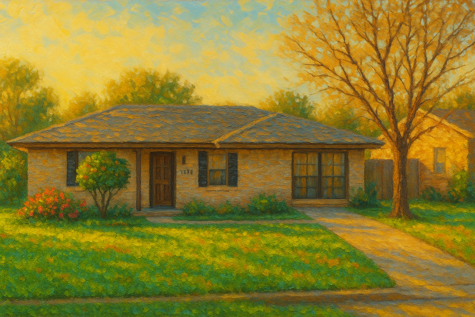 Oil painting of 4603 Delwood Dr, Brownwood, TX 76801