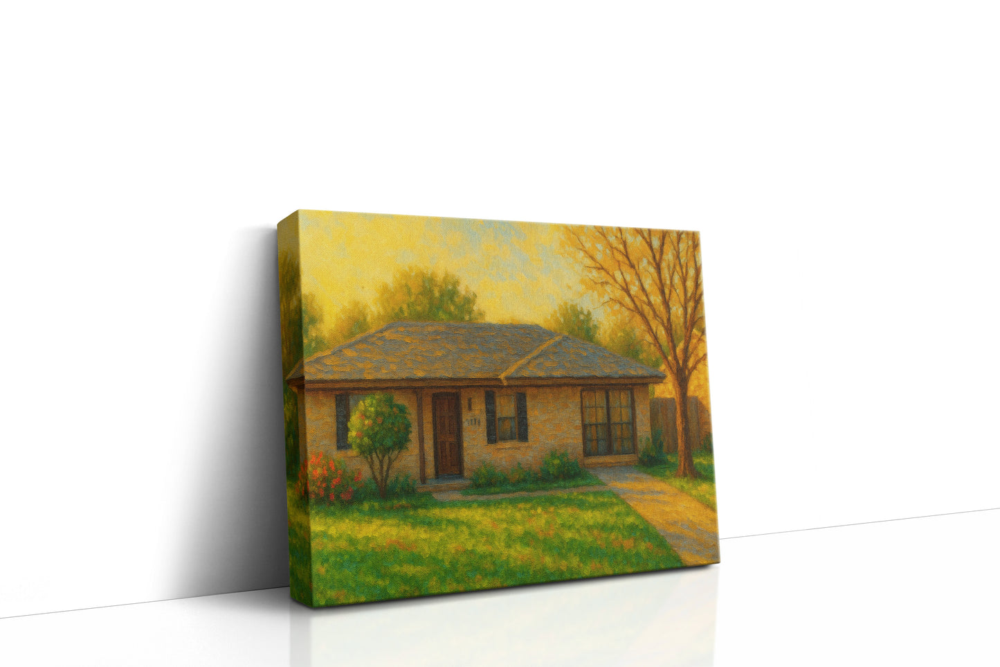 Mockup of 4603 Delwood Dr, Brownwood, TX 76801 oil painting on canvas