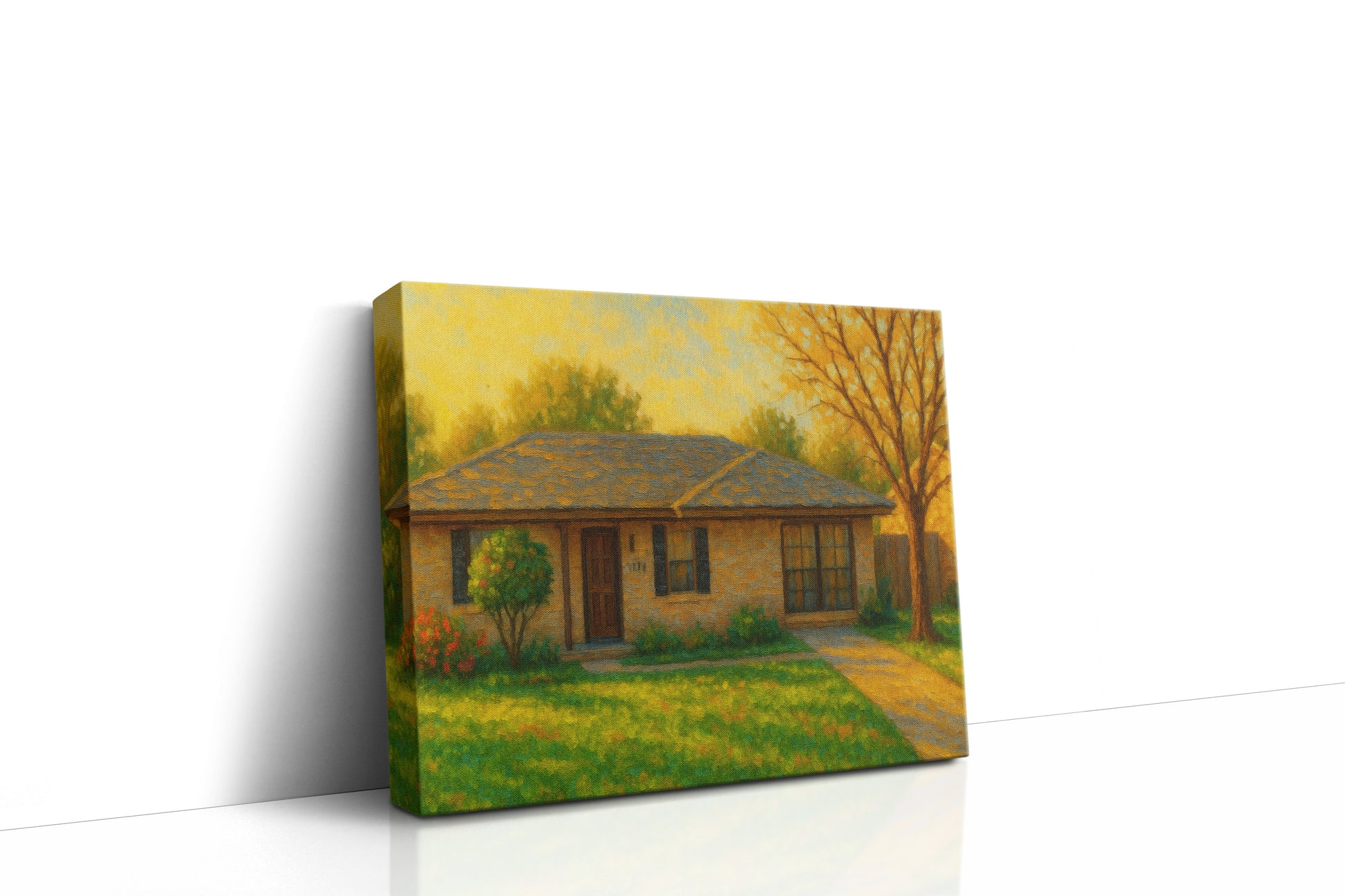 Mockup of 4603 Delwood Dr, Brownwood, TX 76801 oil painting on canvas