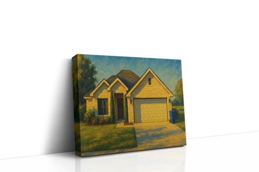 Mockup of 4604 4th St, Brownwood, TX 76801 oil painting on canvas