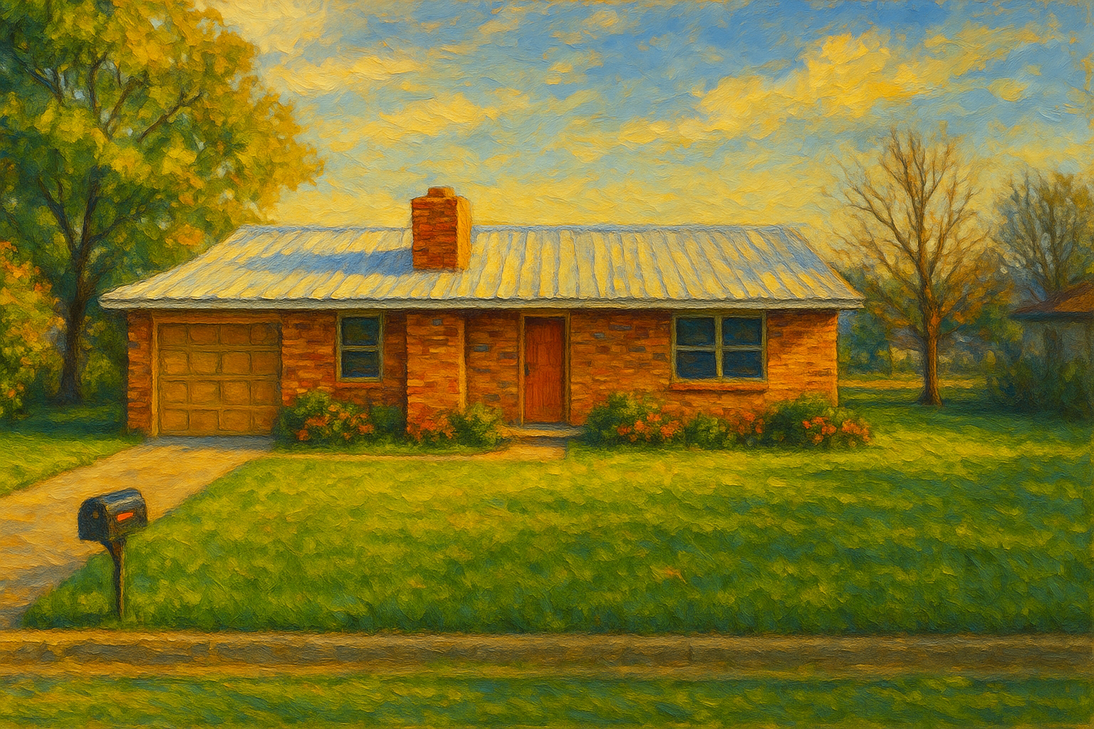 Oil painting of 4604 Delwood Dr, Brownwood, TX 76801