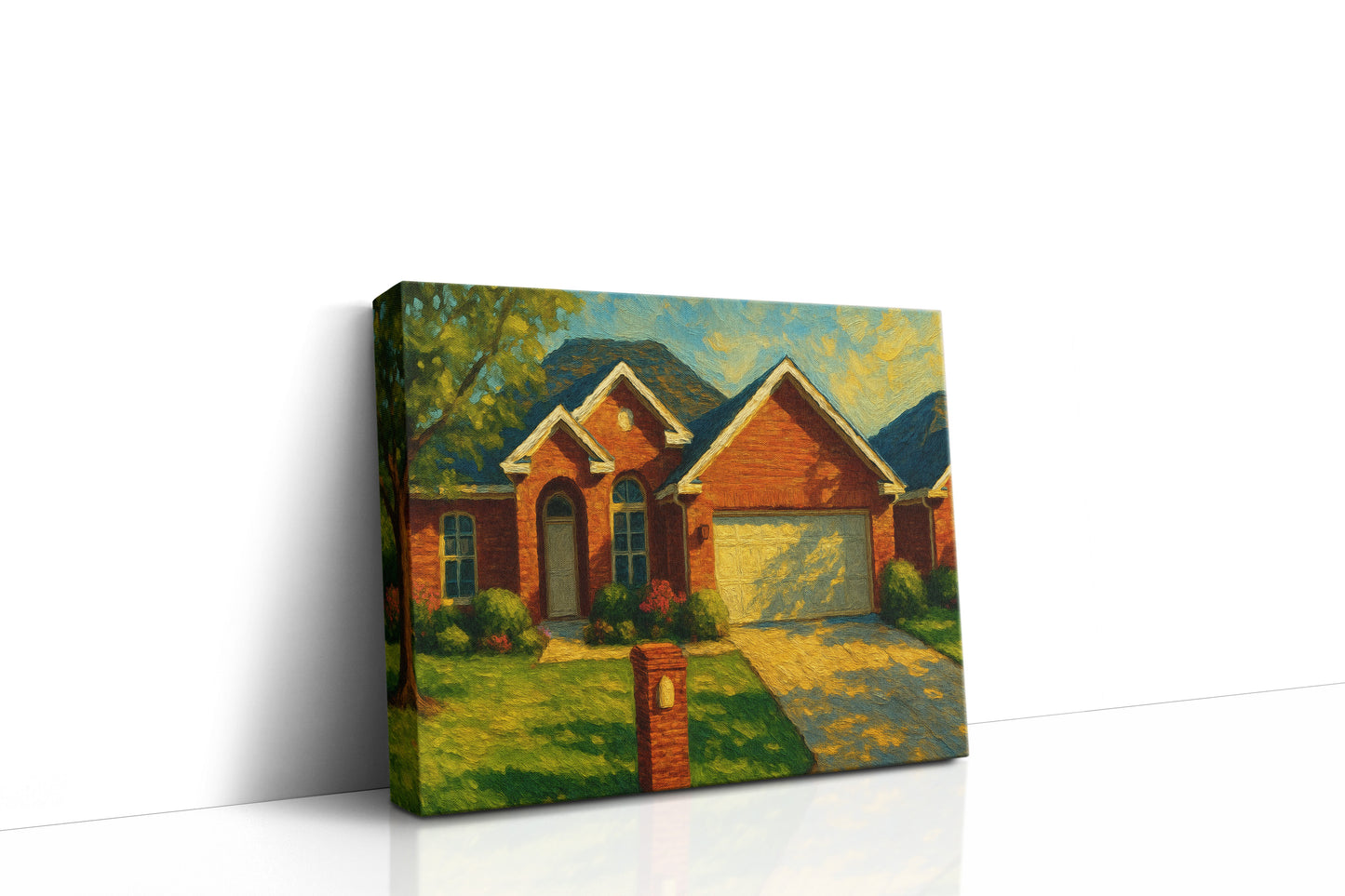 Mockup of 4604 Kay Dr, Brownwood, TX 76801 oil painting on canvas