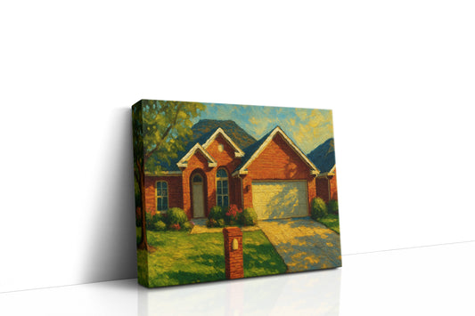 Mockup of 4604 Kay Dr, Brownwood, TX 76801 oil painting on canvas