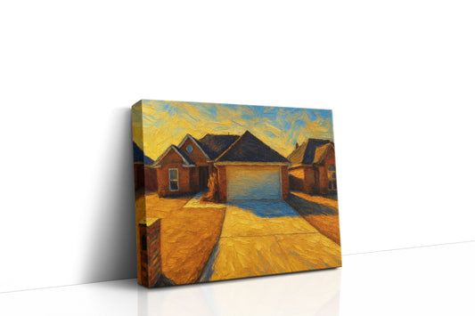 Mockup of 4605 4th St, Brownwood, TX 76801 oil painting on canvas