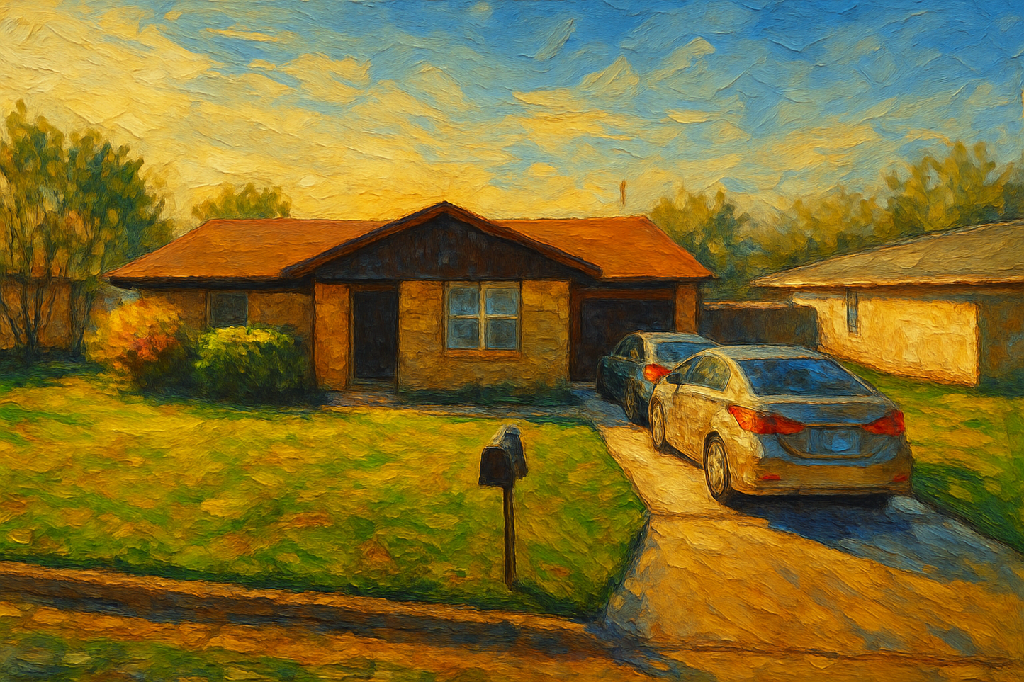Oil painting of 4605 Delwood Dr, Brownwood, TX 76801