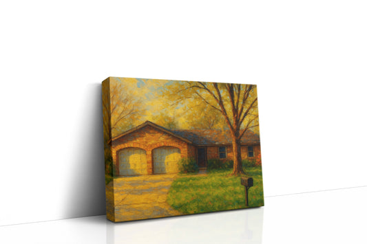 Mockup of 4606 9th St, Brownwood, TX 76801 oil painting on canvas