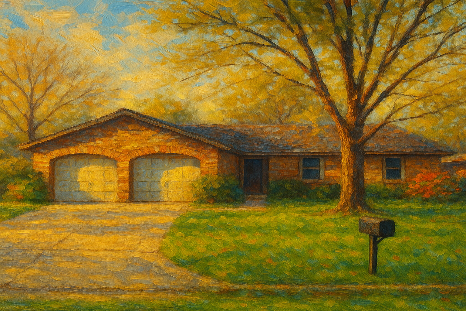 Oil painting of 4606 9th St, Brownwood, TX 76801