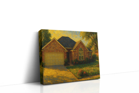 Mockup of 4607 4th St, Brownwood, TX 76801 oil painting on canvas