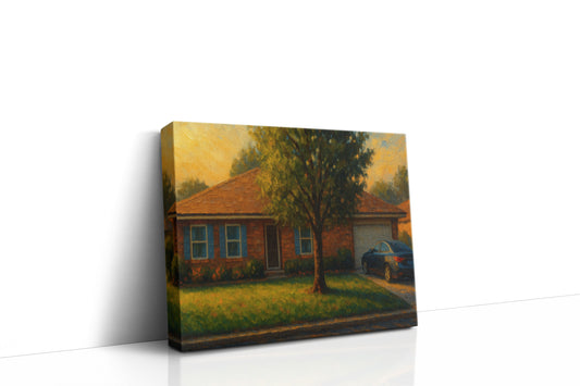 Mockup of 4607 9th St, Brownwood, TX 76801 oil painting on canvas