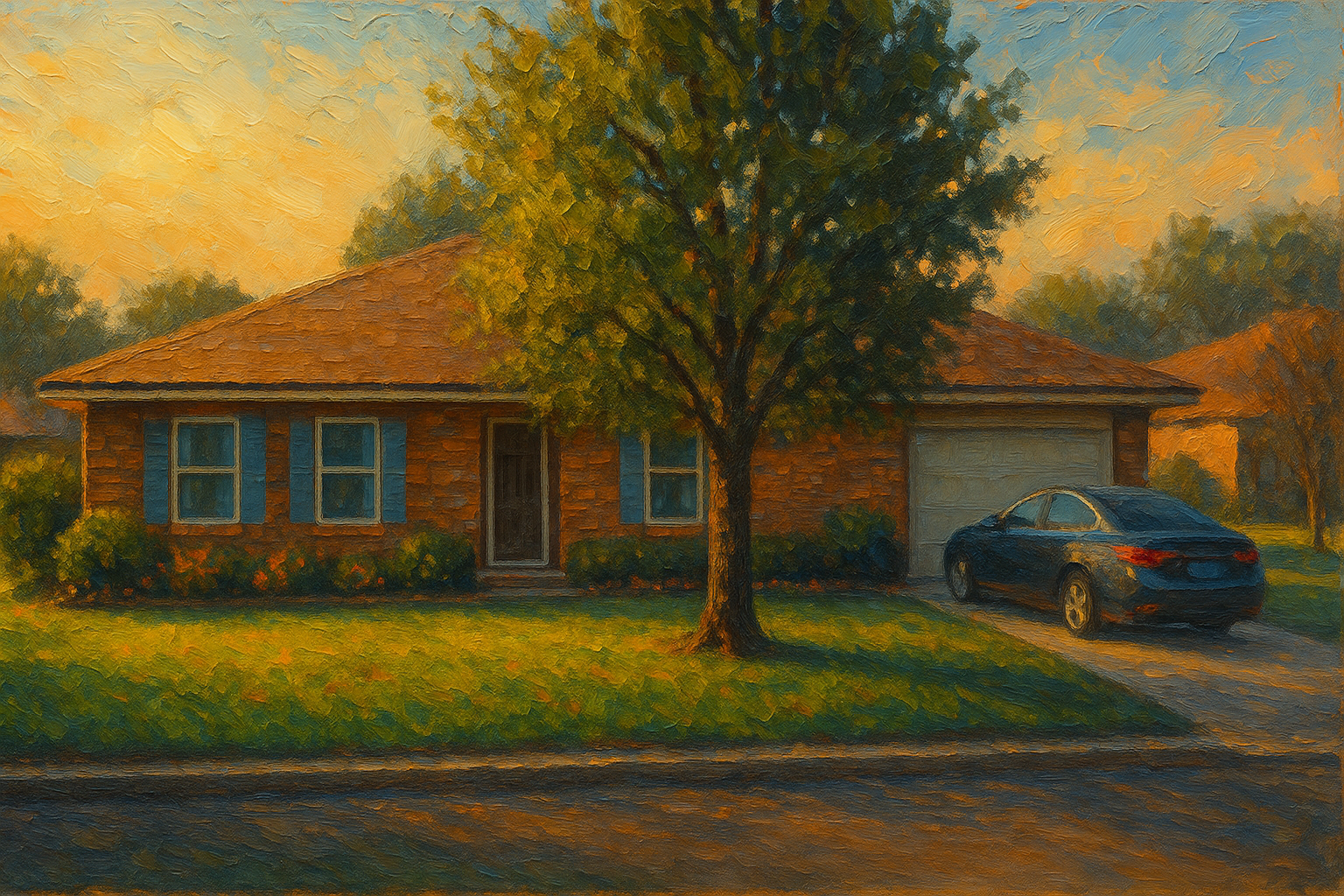 Oil painting of 4607 9th St, Brownwood, TX 76801