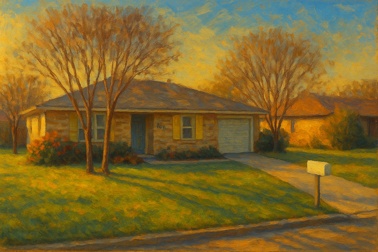 Oil painting of 4607 Delwood Dr, Brownwood, TX 76801