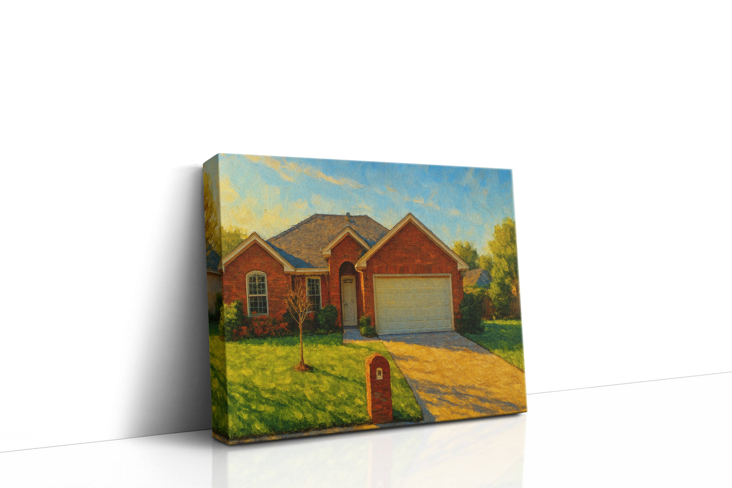 Mockup of 4607 Kay Dr, Brownwood, TX 76801 oil painting on canvas