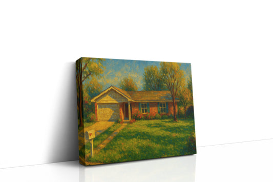 Mockup of 4608 9th St, Brownwood, TX 76801 oil painting on canvas