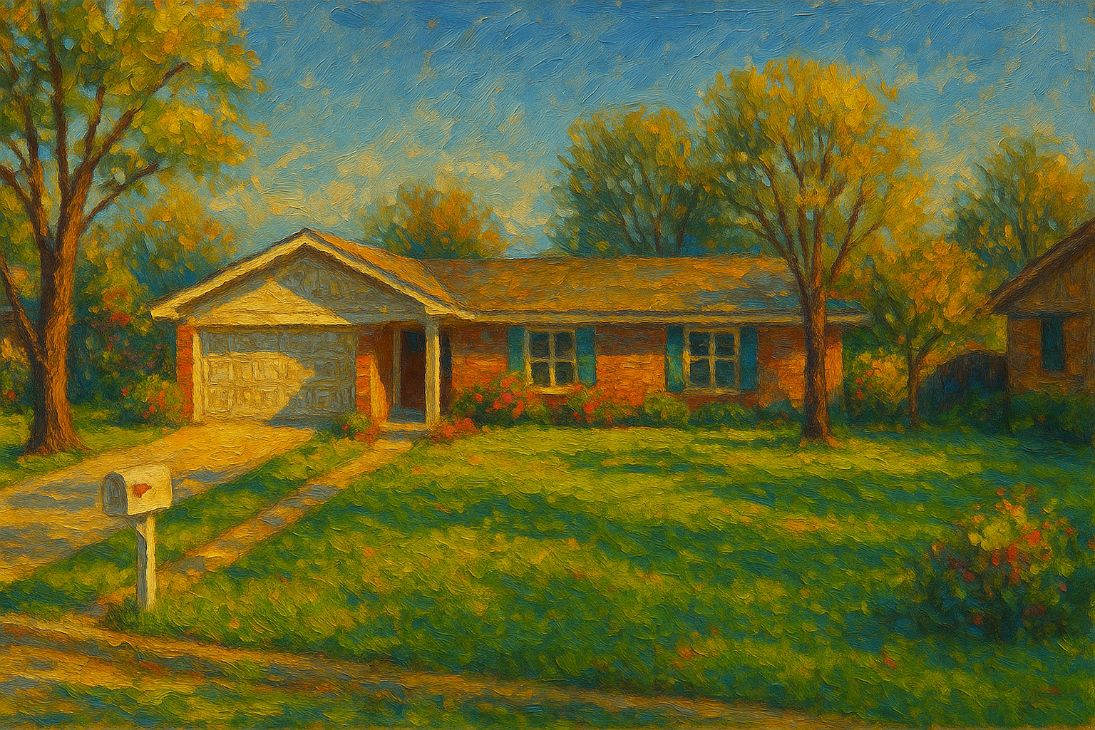 Oil painting of 4608 9th St, Brownwood, TX 76801