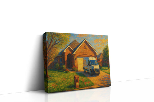 Mockup of 4608 Kay Dr, Brownwood, TX 76801 oil painting on canvas