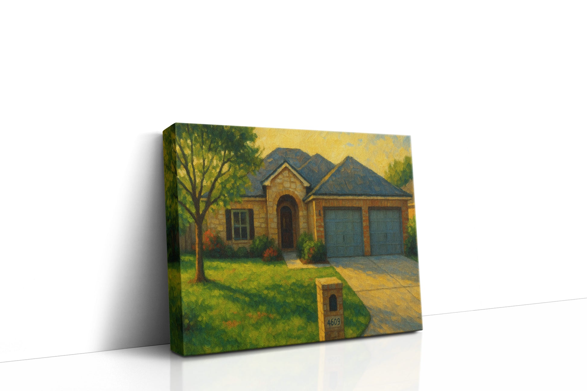 Mockup of 4609 4th St, Brownwood, TX 76801 oil painting on canvas