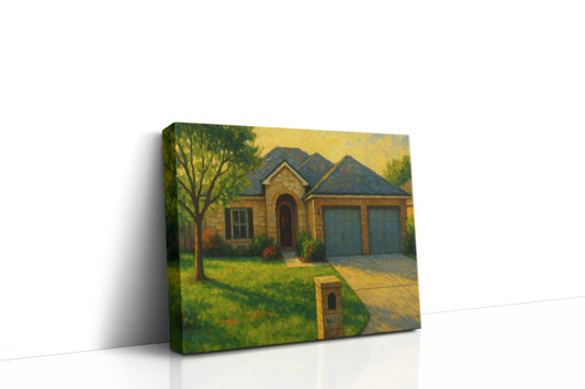 Mockup of 4609 4th St, Brownwood, TX 76801 oil painting on canvas