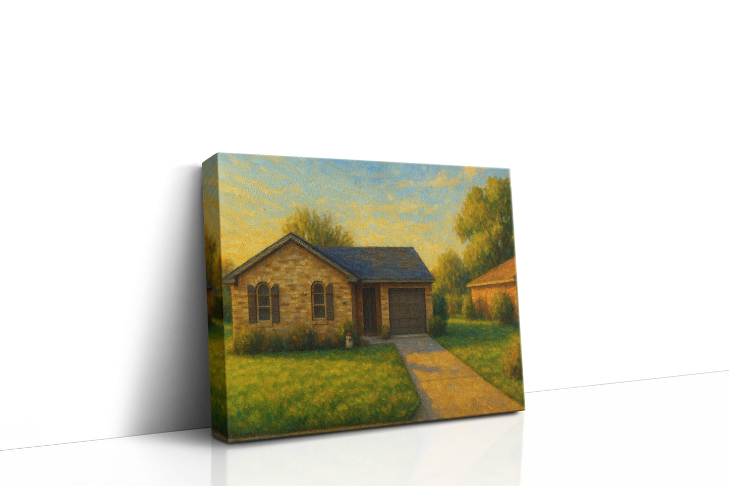 Mockup of 4609 9th St, Brownwood, TX 76801 oil painting on canvas