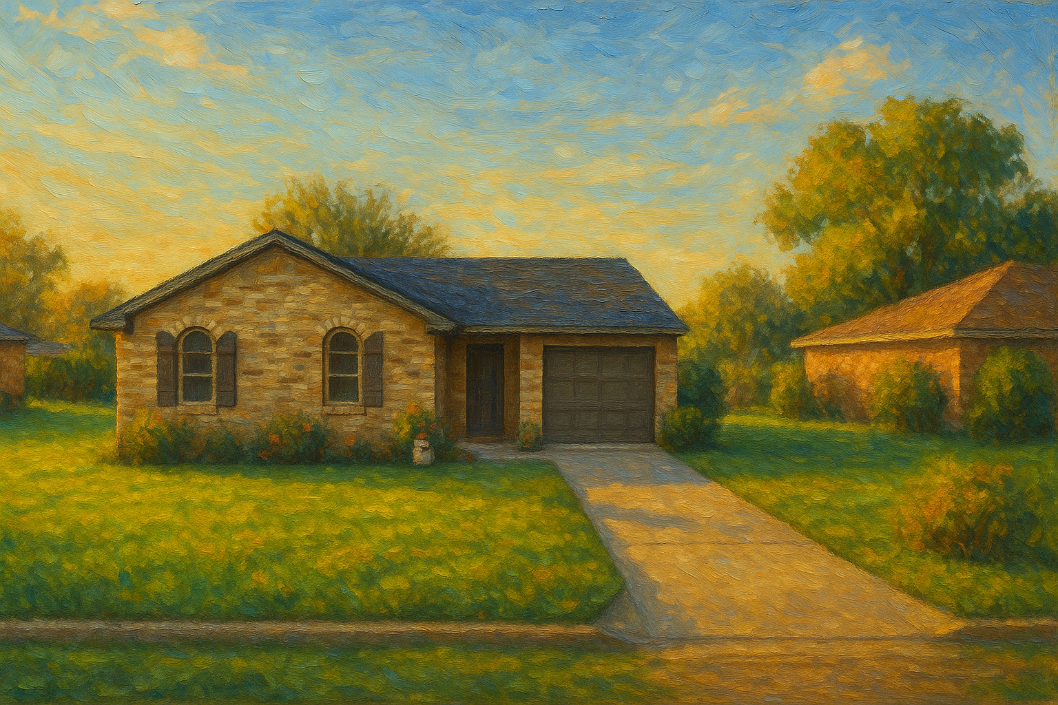 Oil painting of 4609 9th St, Brownwood, TX 76801