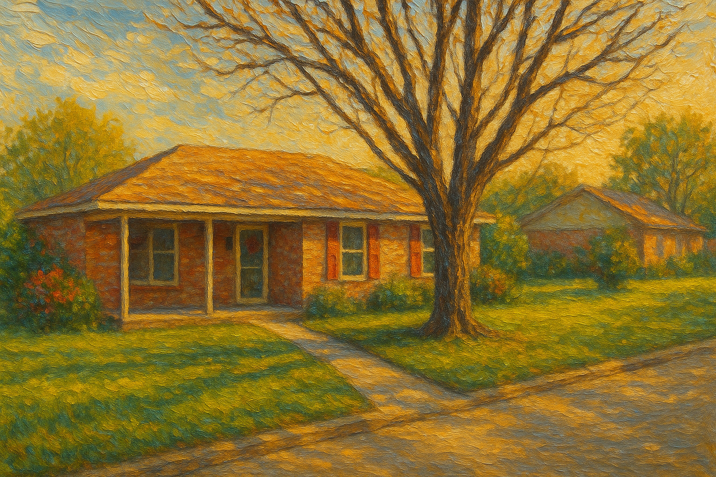 Oil painting of 4610 Delwood Dr, Brownwood, TX 76801