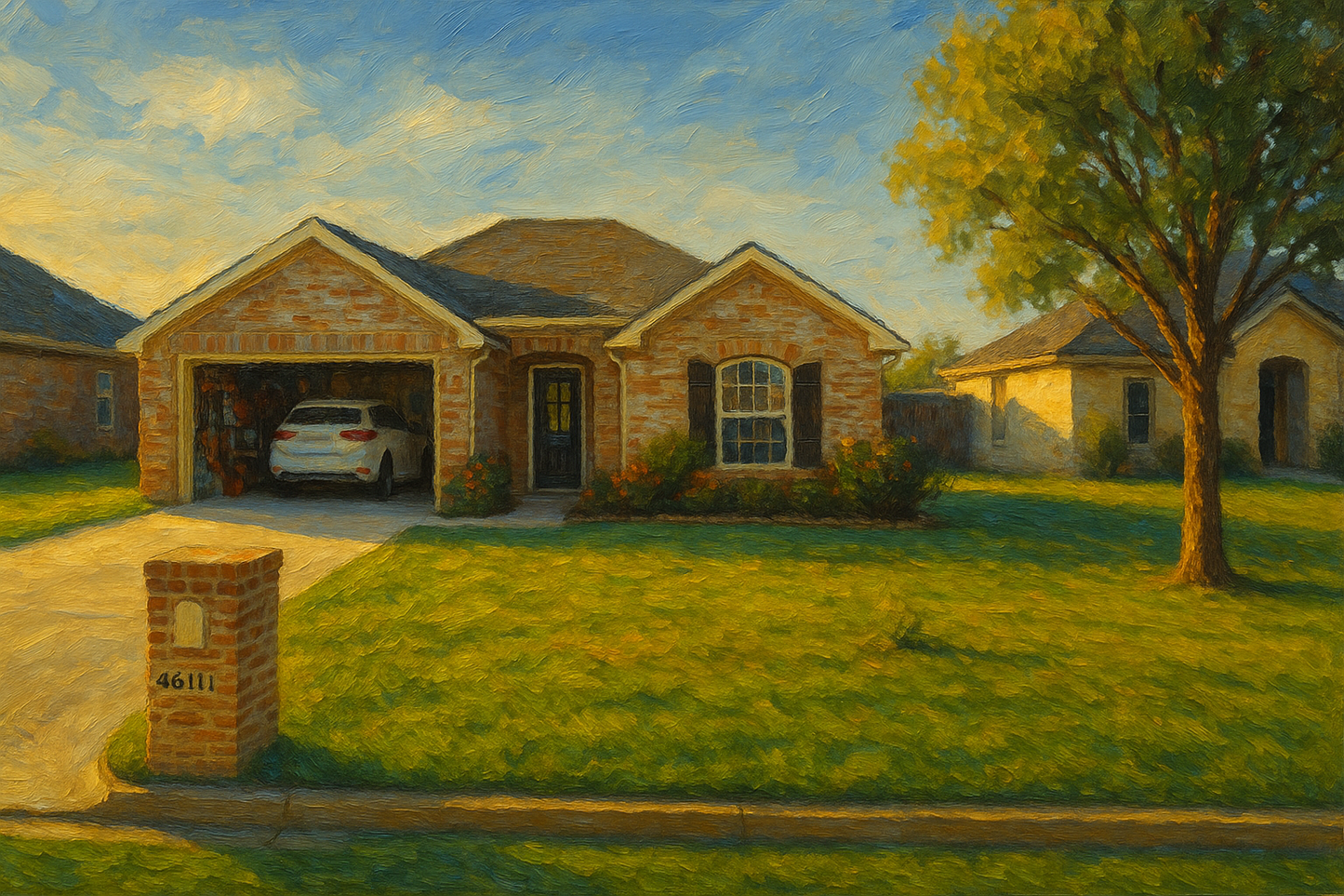 Oil painting of 4611 4th St, Brownwood, TX 76801