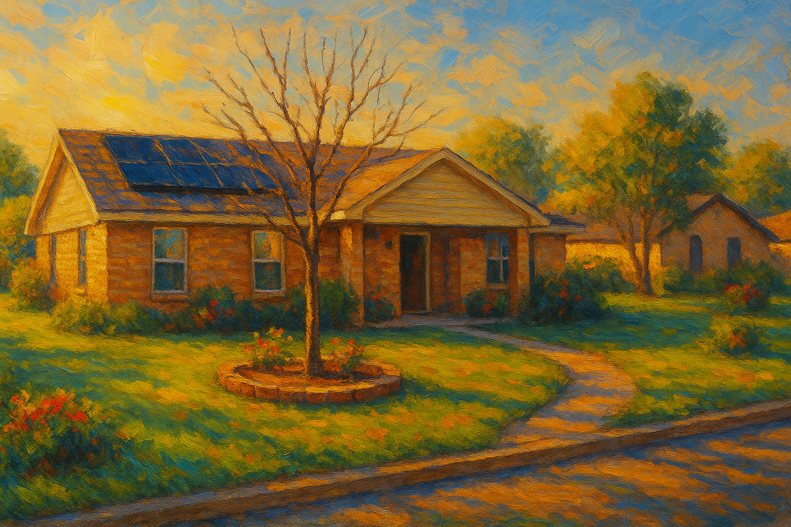 Oil painting of 4611 9th St, Brownwood, TX 76801
