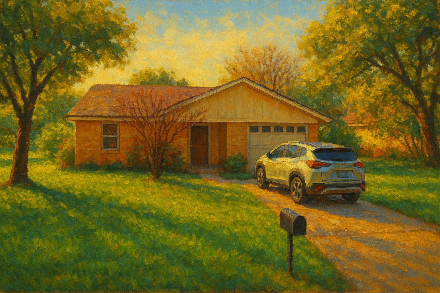Oil painting of 4611 Delwood Dr, Brownwood, TX 76801