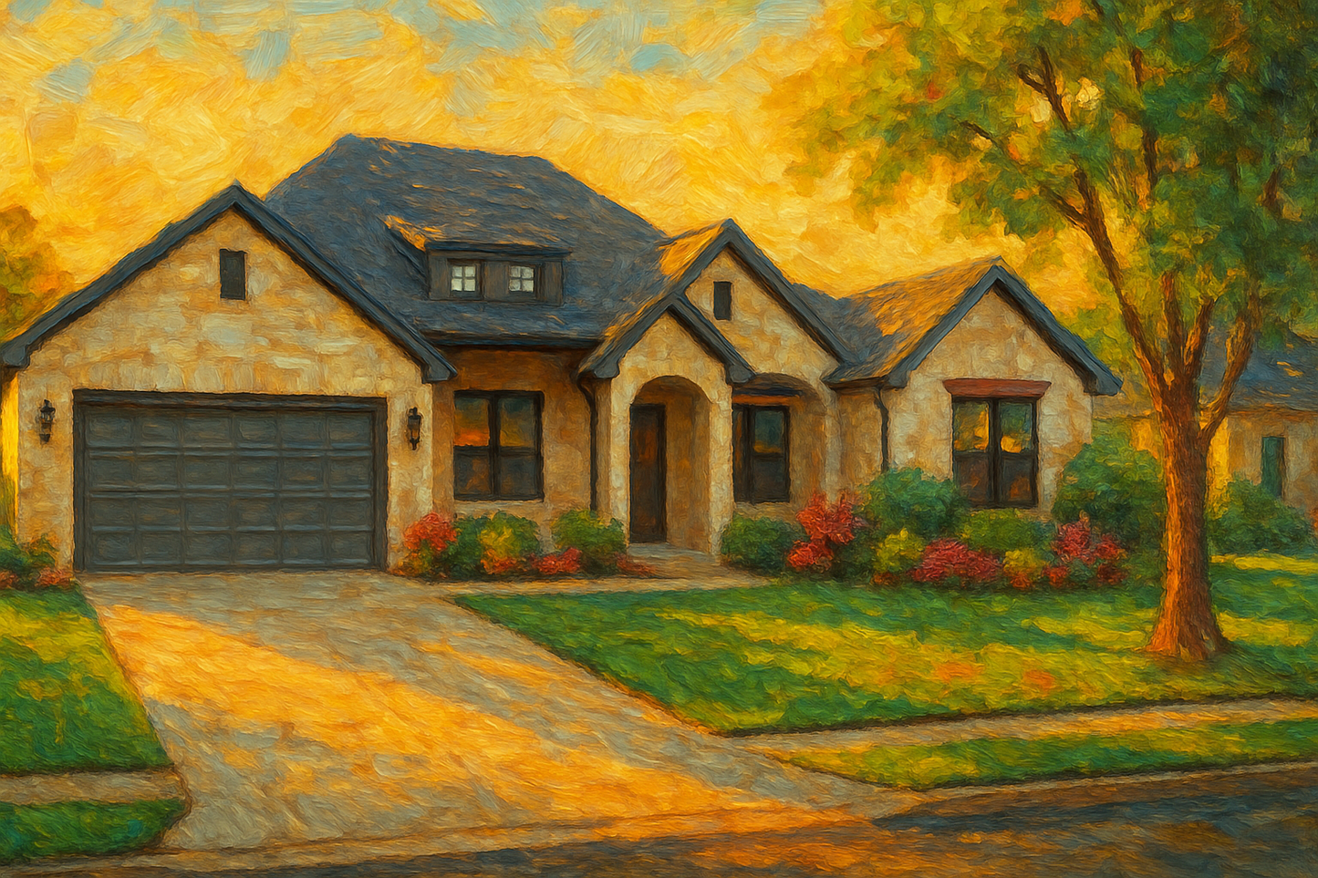 Oil painting of 4611 Ranch Rd, Brownwood, TX 76801