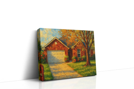 Mockup of 4616 Kay Dr, Brownwood, TX 76801 oil painting on canvas