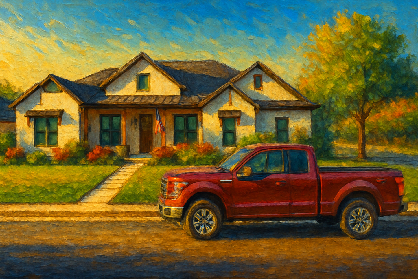 Oil painting of 4618 4th St, Brownwood, TX 76801